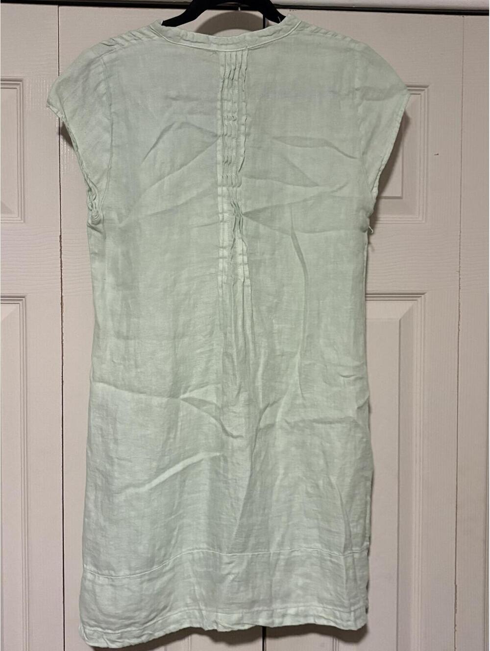 Free People x CP Shades Regina Linen Tunic Dress Mint Green Coastal Boho - Picture 8 of 8